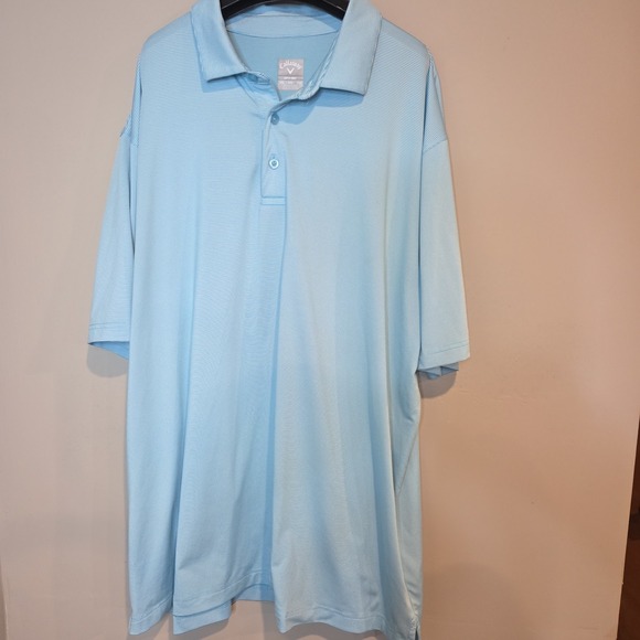 Callaway Other - Callaway Golf Opti-Dri Polo Shirt Mens XXL Blue White Stripe Performance Graphic